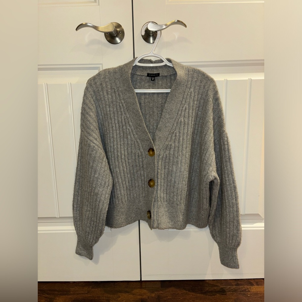 Dynamite Gray Cardigan Sweater